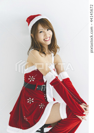 A woman who made a cosplay of Santa Claus A woman who made a cosplay of Santa Claus 44145672