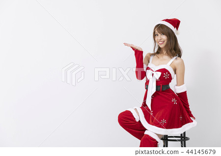 A woman who made a cosplay of Santa Claus A woman who made a cosplay of Santa Claus 44145679
