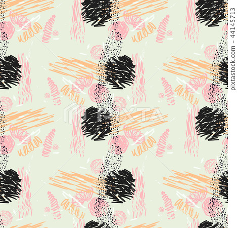 Seamless pattern with abstract flowers. Seamless pattern with abstract flowers. 44145713