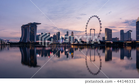 [美景]新加坡魔術小時的夜景 44146331