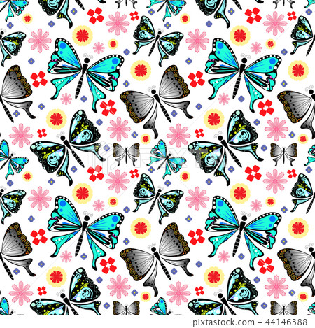 seamless pattern vector illustration on a white - Stock Illustration ...