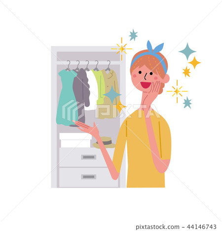 Closet woman illustration 44146743