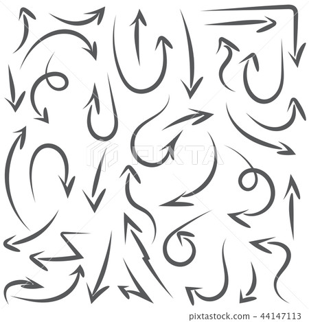 set of arrow vector on white background - Stock Illustration [44147113 ...