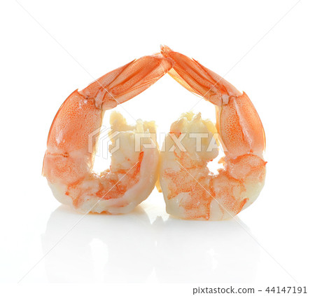 shrimp isolated on white background shrimp isolated on white background 44147191