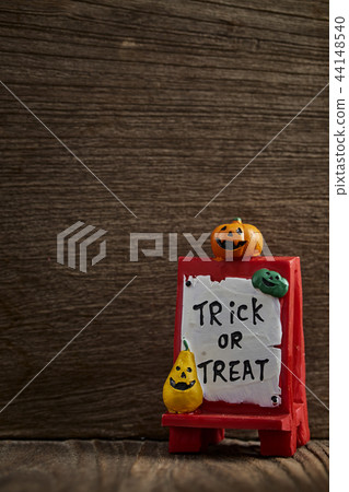 Halloween Party on wooden background 44148540