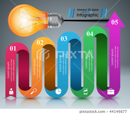 Infographic design. Bulb, Light icon. Infographic design. Bulb, Light icon. 44149877