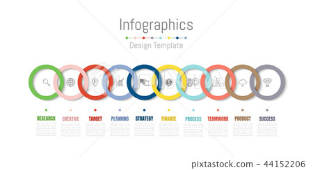Infographic design elements with 10 options. - Stock Illustration ...