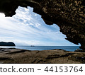 Mie Prefecture, World Heritage Site, Oniga Castle's rock formations and the Pacific Ocean 44153764