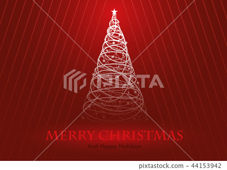Greeting Card with Stylized Christmas Tree 44153942