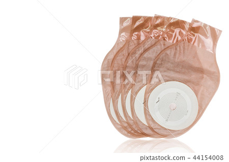 One piece drainable ileostomy or colostomy pouch 44154008