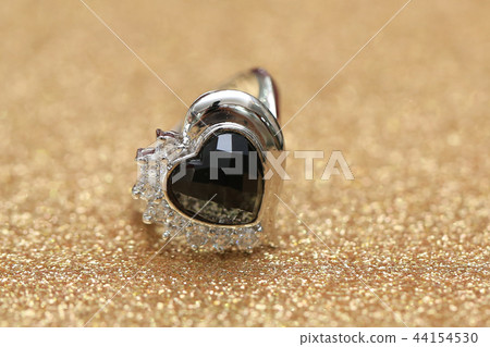 diamond ring and black gemstone diamond ring and black gemstone 44154530