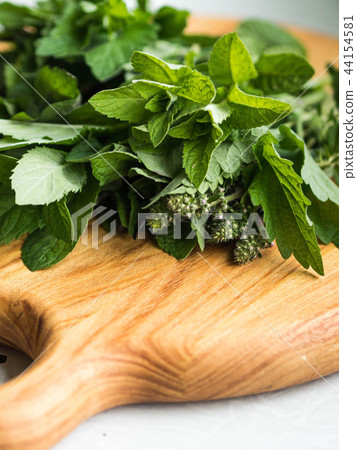 Various fresh herbs for tea  44154581