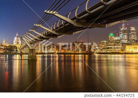 St paul cathedral with millennium bridge 44154725
