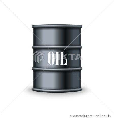 Black metal barrel of oil vector 44155019
