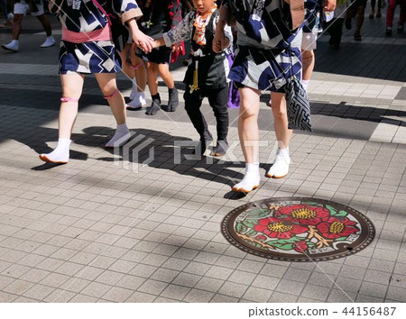 Fujisaki Hachimangu秋季節日在市內游行的節日人（熊本市） 44156487