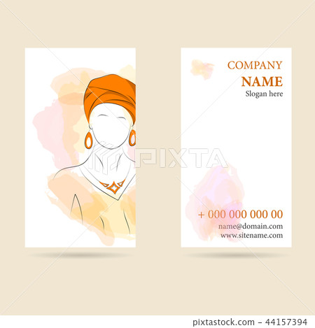 Vector illustration of Business card vertical 44157394