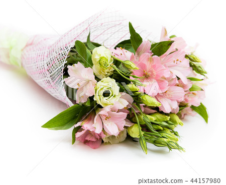 Bouquet of pink and green flowers Bouquet of pink and green flowers 44157980