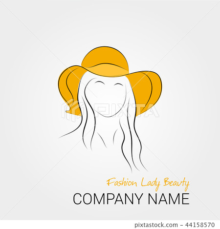 Modern woman in summer orange hat 44158570