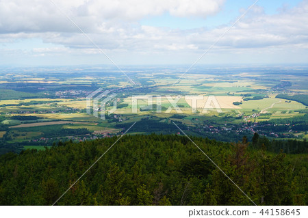 zlate hory city from biskupska kupa tower zlate hory city from biskupska kupa tower 44158645