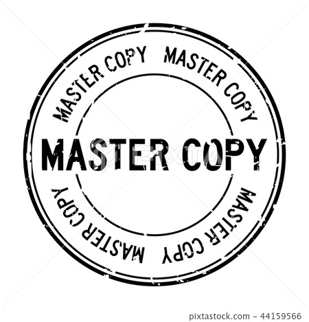 Grunge Black Master Copy Round Rubber Seal Stamp Stock Illustration