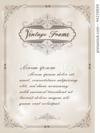 decorative frame in vintage style decorative frame in vintage style 44159939