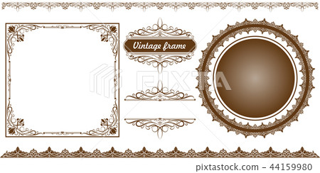 set of decorative frame in vintage style set of decorative frame in vintage style 44159980