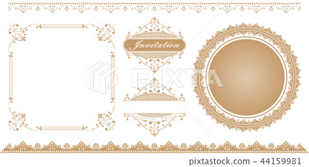 set of decorative frame in vintage style set of decorative frame in vintage style 44159981