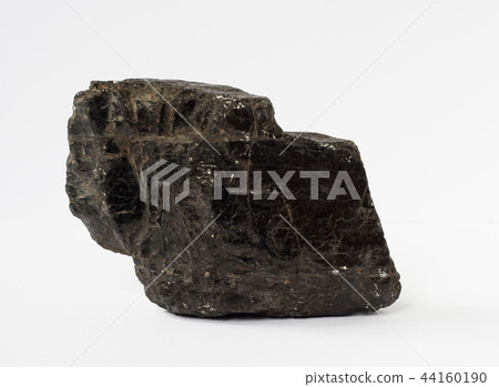 Anthracite mineral on white background 44160190