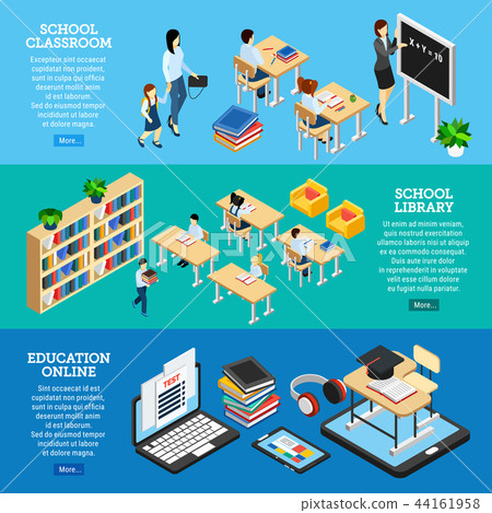Education Isometric Banners - Stock Illustration [44161958] - PIXTA