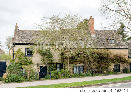 England Oxford Skyline Historic Chimney and Triangular Roof House England Oxford Skyline Historic Chimney and Triangular Roof House 44162434