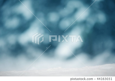 Beautiful tree in winter landscape in late evening 44163031