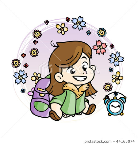 Cute school kid ready to education. Cute school kid ready to education. 44163074