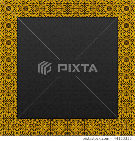 Frame with vintage ornament. Vector illustration. Frame with vintage ornament. Vector illustration. 44163333