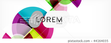 Abstract background - multicolored circles, trendy minimal geometric design 44164035