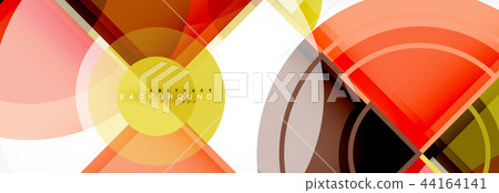 Abstract background - multicolored circles, trendy minimal geometric design 44164141