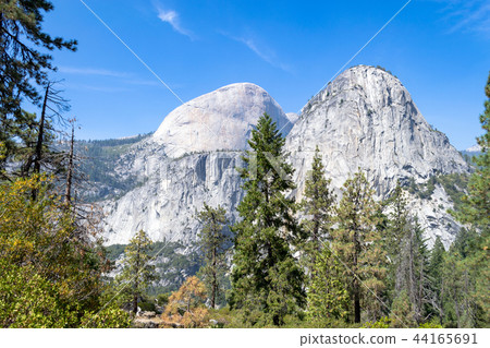 Half Dome from the Panorama trail at Yosemite Half Dome from the Panorama trail at Yosemite 44165691