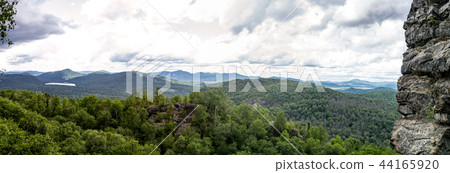 Views of the Adirondack from the top of a mountain 44165920