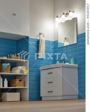 modern bathroom corner with mirror modern bathroom corner with mirror 44165957