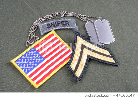 US ARMY Corporal rank patch, sniper tab flag patch US ARMY Corporal rank patch, sniper tab flag patch 44166147