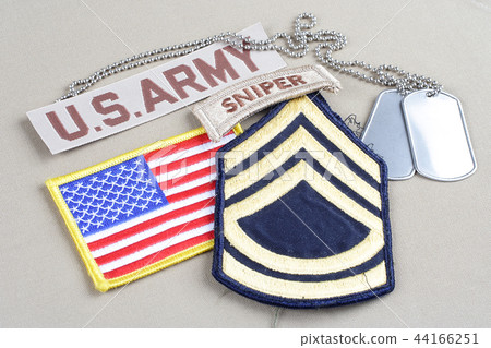 US ARMY Sergeant First Class rank patch sniper tab US ARMY Sergeant First Class rank patch sniper tab 44166251
