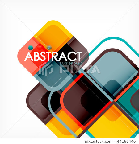 Square geometric abstract background, paper art design for cover design, book template, poster, cd 44166440