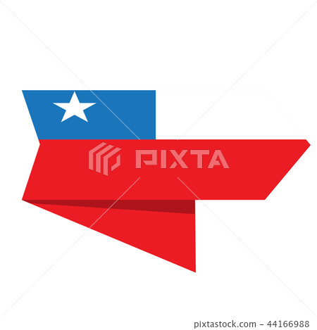 Flag of Chile on a label 44166988