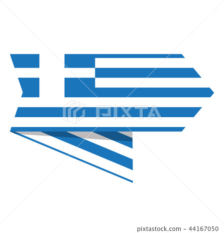 Flag of Greece on a label 44167050