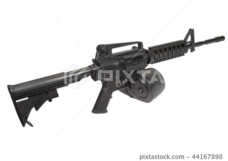assault rifle isolated on a white background assault rifle isolated on a white background 44167898