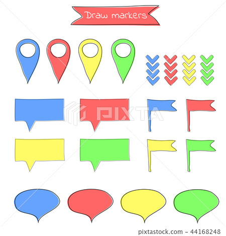 set of colorful cartoon pointers 44168248