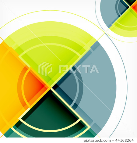 Creative circles geometric abstract background with 3d effect Creative circles geometric abstract background with 3d effect 44168264