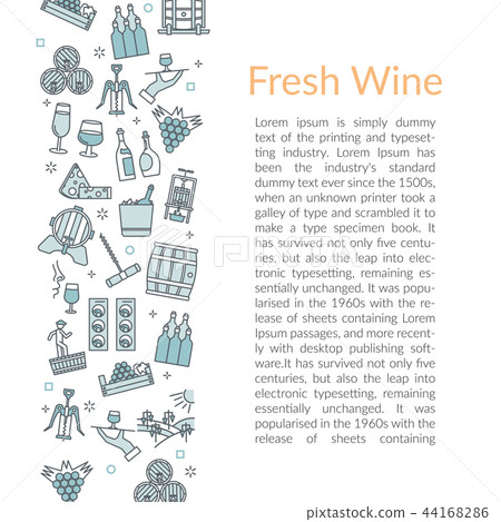 Vertical Text Card Template  FRESH WINE. 44168286