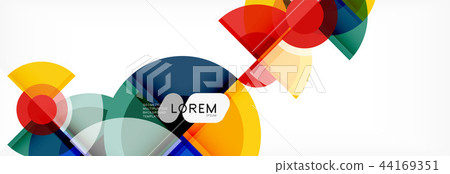 Abstract background - multicolored circles, trendy minimal geometric design Abstract background - multicolored circles, trendy minimal geometric design 44169351