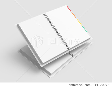 A Mockup of a Blank Paper Notebook Stock Illustration