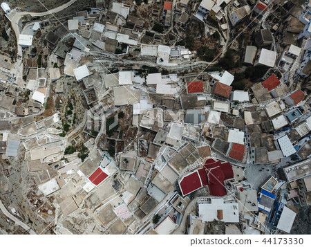 Top view of Olympos in Karpathos island, Dodecanese Greece Top view of Olympos in Karpathos island, Dodecanese Greece 44173330